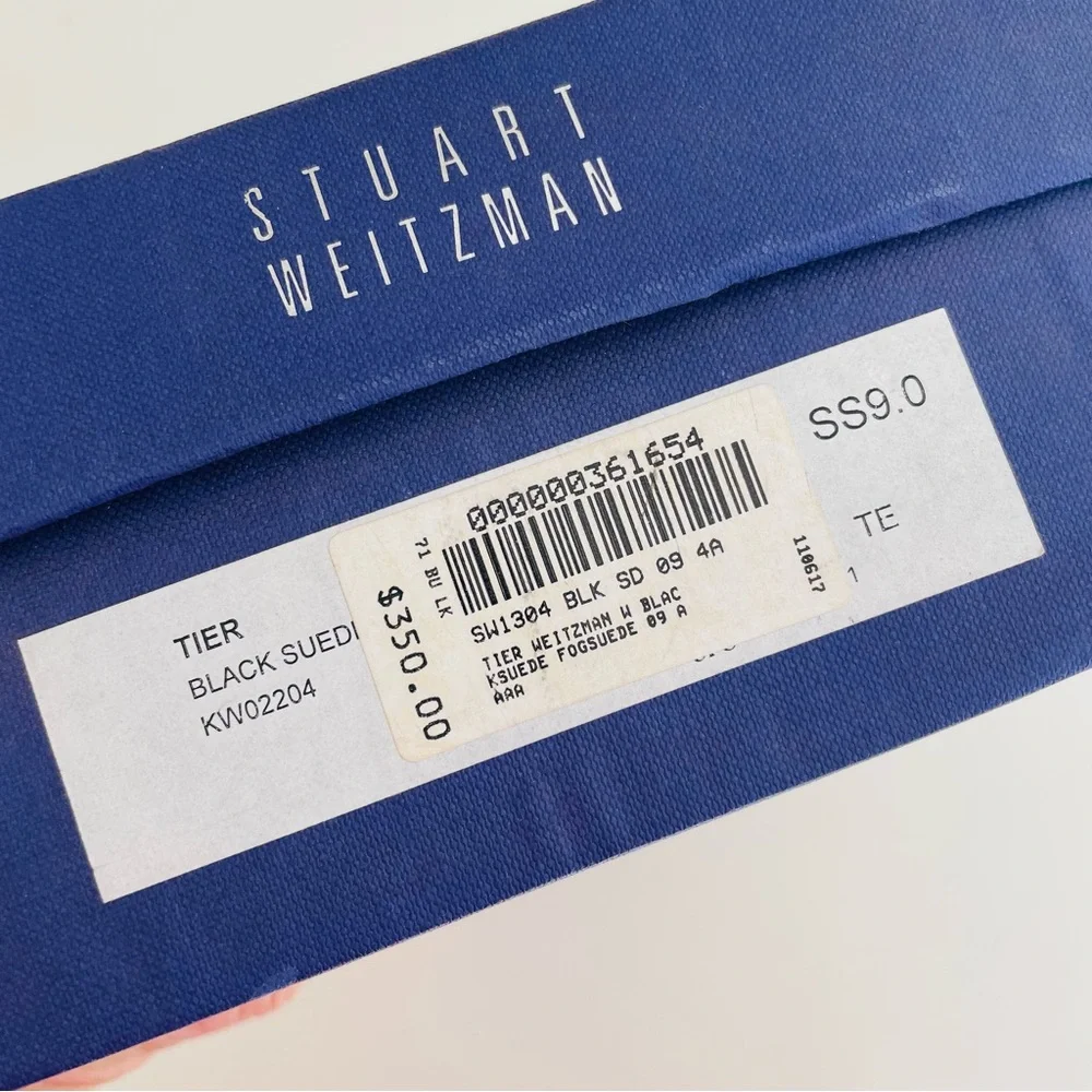 Stuart Weitzman Tier Suede Kitten Heels